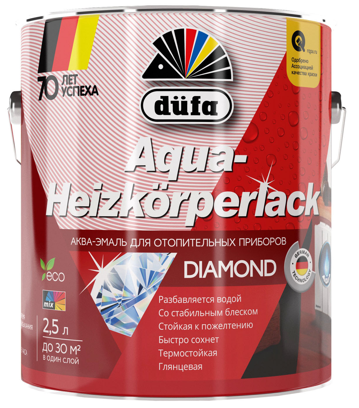 Эмаль для отопительных приборов düfa AQUA-HEIZKORPERLACK белая