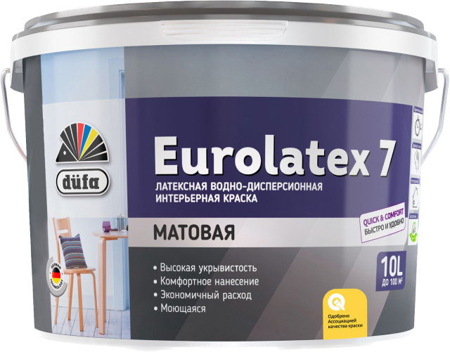 Краска водно-дисперсионная латексная düfa EUROLATEX 7