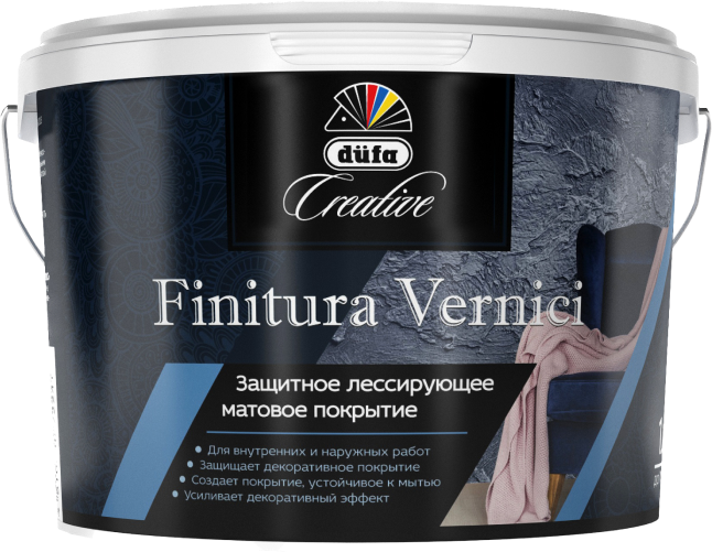 Покрытие финишное лессирующее защитное матовое FINITURA VERNICHI düfa Creative