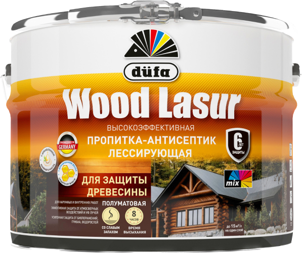 Высокоэффективная лессирующая пропитка düfa WOOD LASUR для защиты древесины