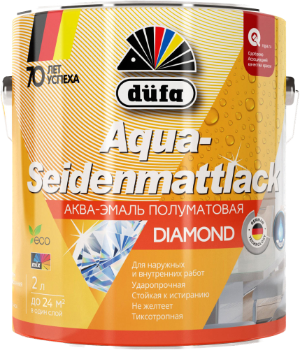 Эмаль полуматовая düfa AQUA-SEIDENMATTLACK на водной основе