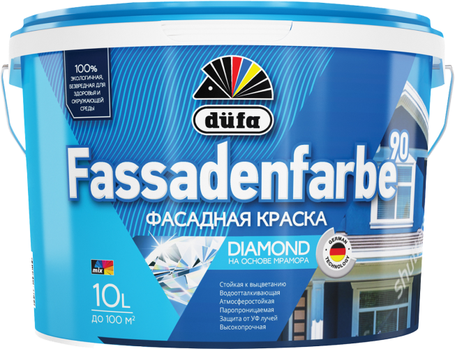 Краска дисперсионная атмосферостойкая düfa FASSADENFARBE RD90